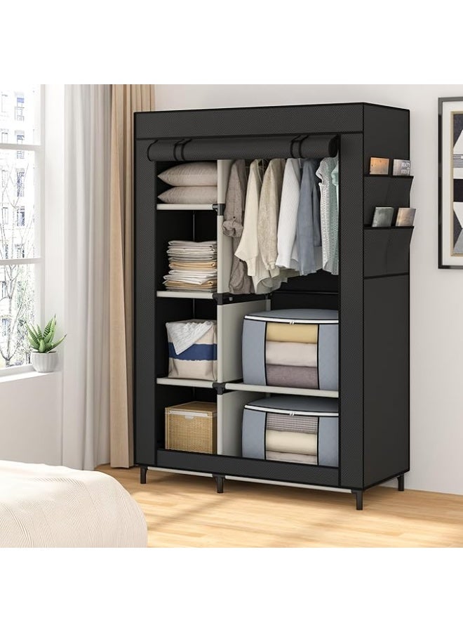 Generic Portable wardrobe, bedroom storage box, black  - Image 4