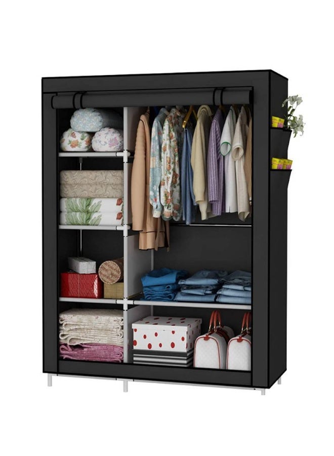 Generic Portable wardrobe, bedroom storage box, black  - Image 5