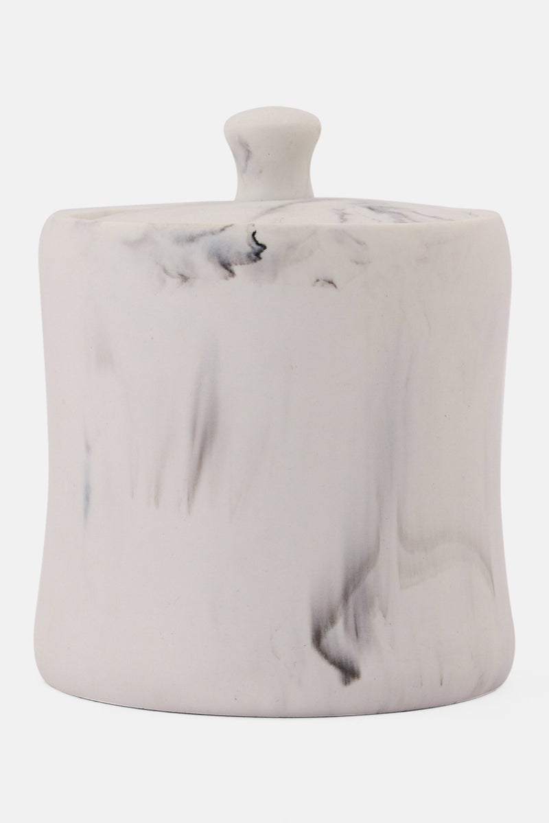 AMG Ceramic Cotton Storage Holder, White - Image 1