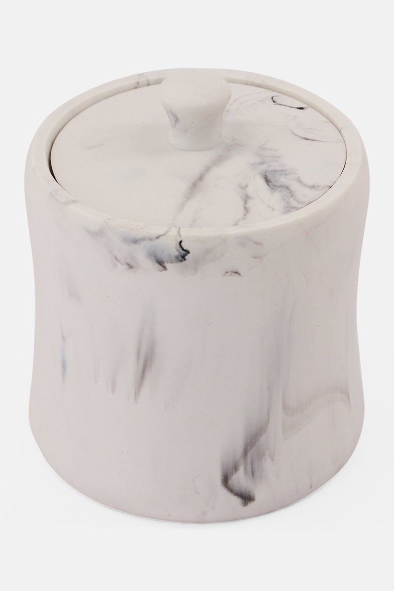 AMG Ceramic Cotton Storage Holder, White - Image 2