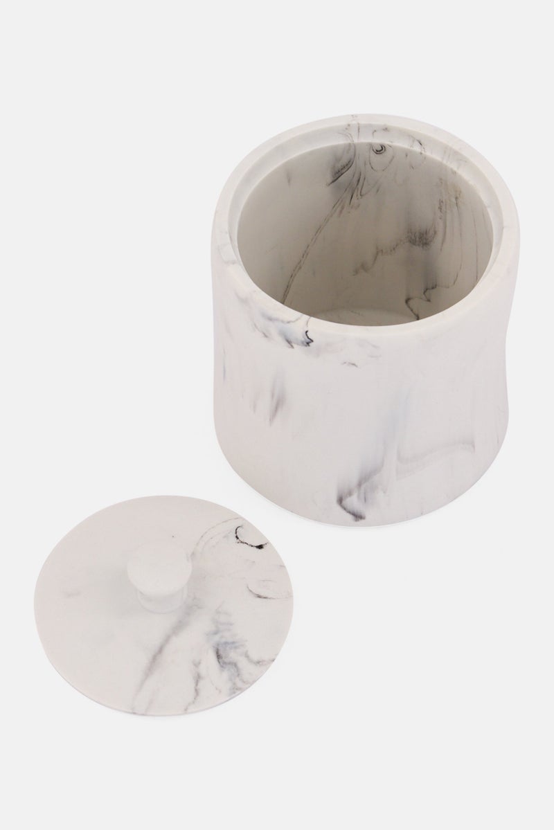 AMG Ceramic Cotton Storage Holder, White - Image 3