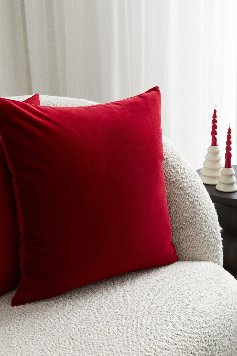 H&M Cotton velvet cushion cover