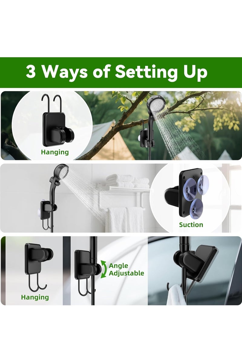 أكثر حظا رأس دش كهربائي محمول مع رشاش دش. رشاش محمول متعدد الوظائف، قابل لإعادة الشحن عبر منفذ USB-C، مزود ببيديه سفر محمول، بسعة 5 لترات، قابل للطي. مزود بشاشة عرض لدرجة حرارة الماء وتذكير بانخفاض مستوى البطارية، مناسب للتخييم في الهواء الطلق. شطاف سفر. - Image 5