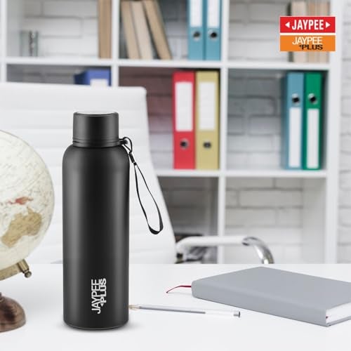 Jaypee Plus Vogue Stainless Steel Double Wall Thermosteel 650 ml Water Bottle ISI Certified Vaccum Insulated 24 hr Hot and Cold Water Bottle|Anti Skid Leakproof Bottle Office, Gym,Trekking,Black - Image 5