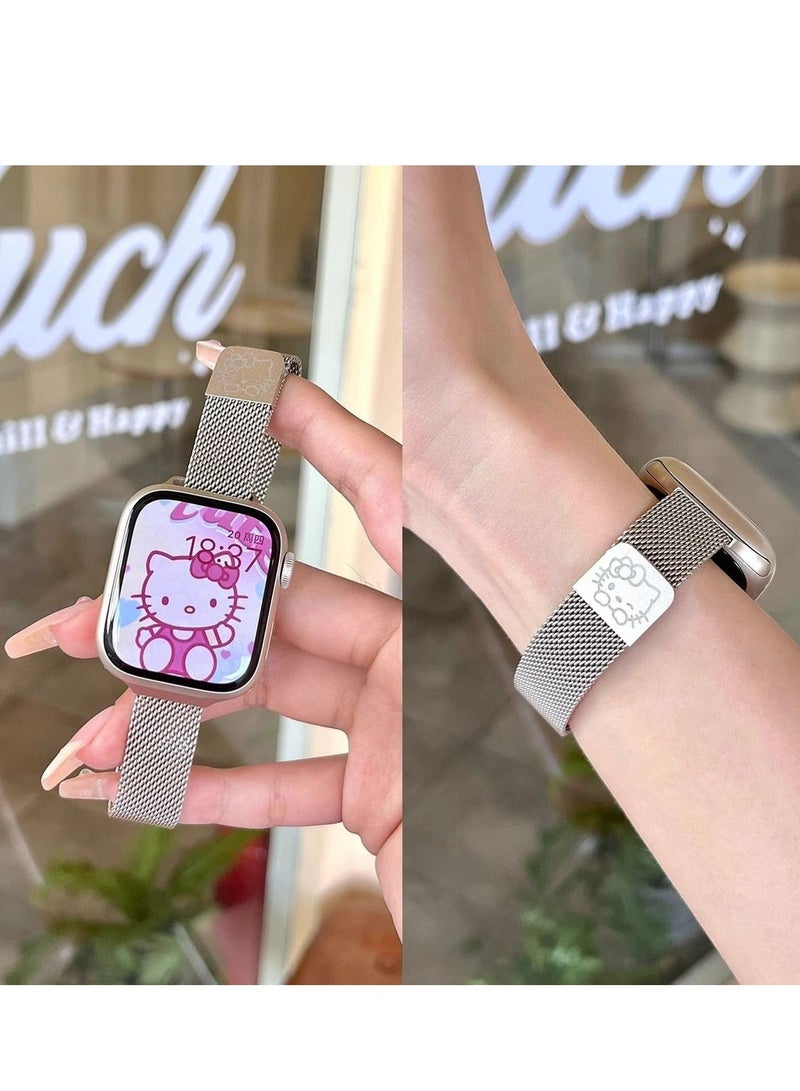 Hello Kitty printed magnetic sports strap suitable for Apple Watch strap 7/8/9E 38mm