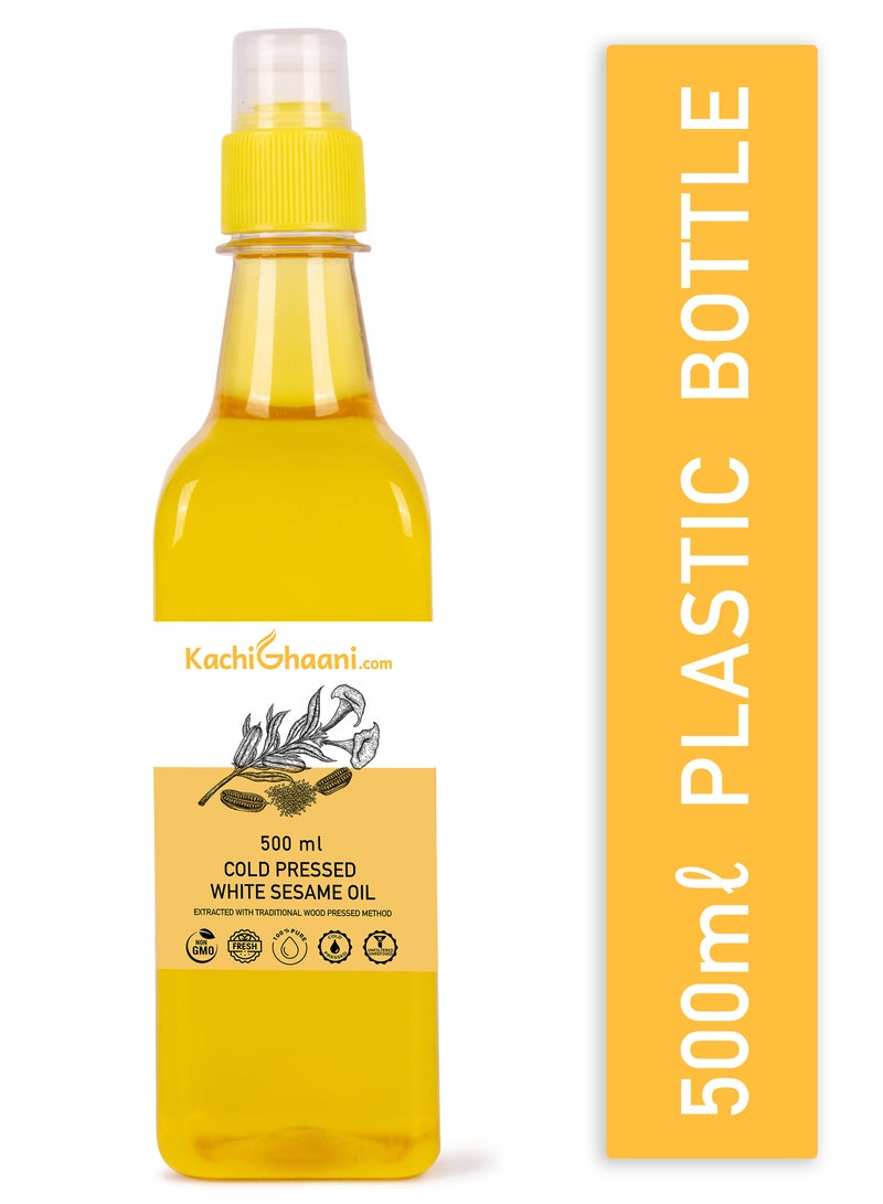 KachiGhaani.com Truly Cold Pressed White Sesame Oil | 100% Pure and Natural | Authentic Taste | Multi Purpose Use - Image 1