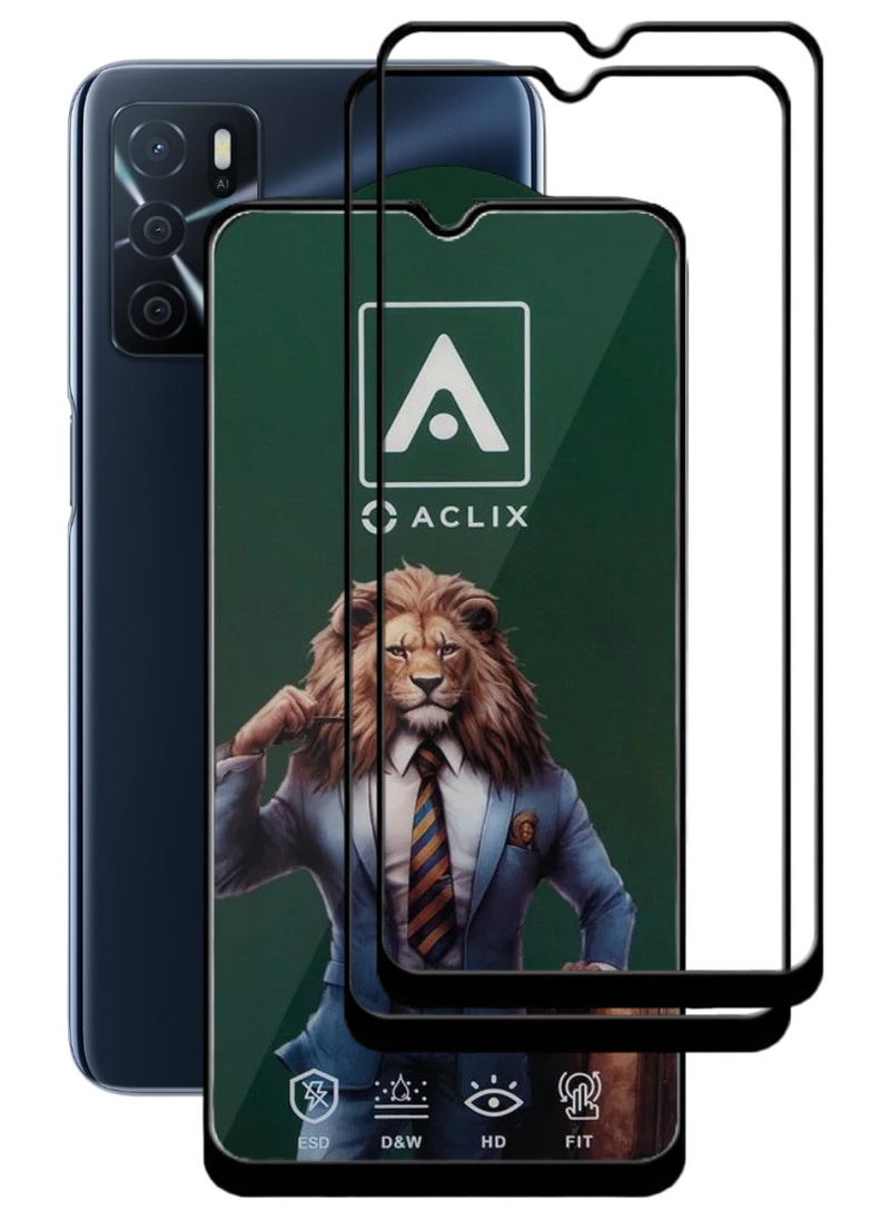 ACLIX 3 Pieces Antistatic ESD Dustproof Premium Quality High Definition Tempered Glass Screen Protector Designed For Oppo A16 - Image 1