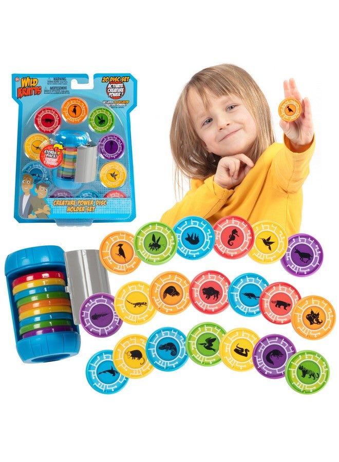 Wild Kratts Wild Kratts Martin Kratt Creature Power Disc Holder Set with 20 Discs - Officially Licensed - Figure Toy for Pretend & Dress Up Play - Includes 15 Exclusive Collectables - Great Gift for Kids - Image 1