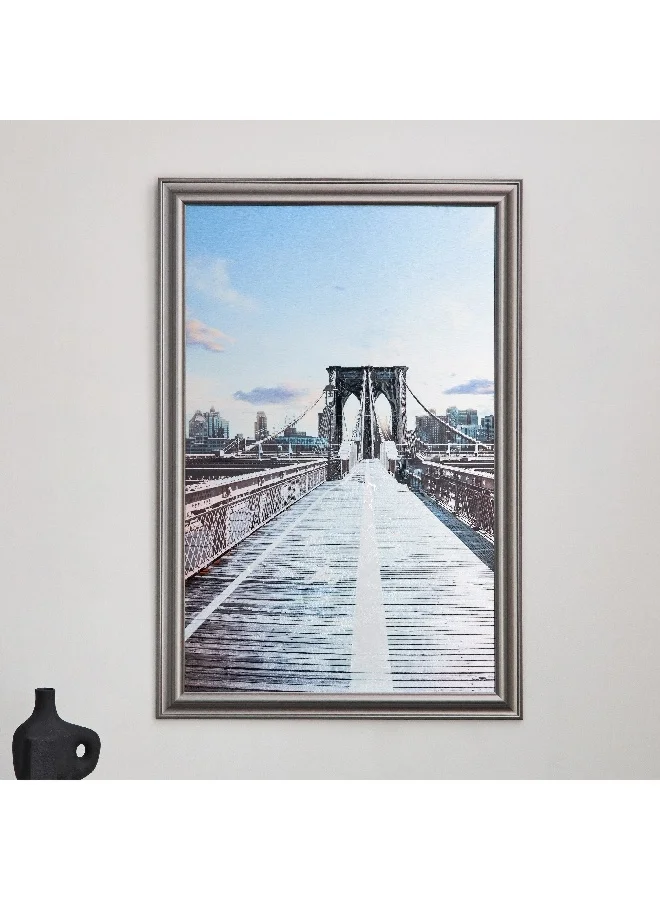 Home Box Vivid Bridge Aluminium Print Framed Picture 80 x 120 x 3 cm