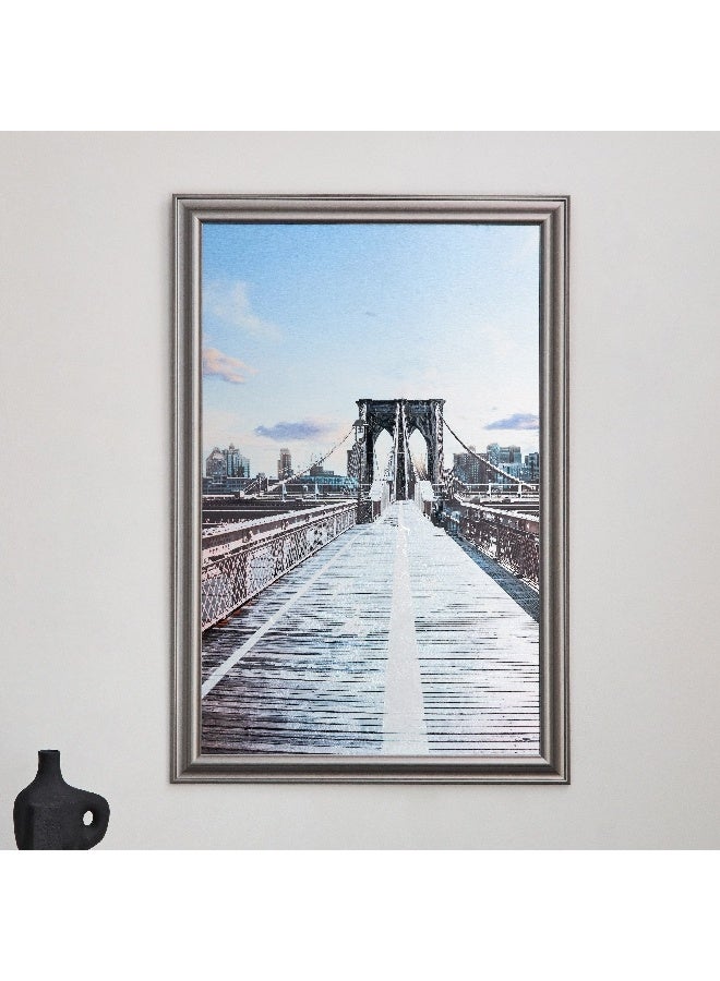 Home Box Vivid Bridge Aluminium Print Framed Picture 80 x 120 x 3 cm - Image 2