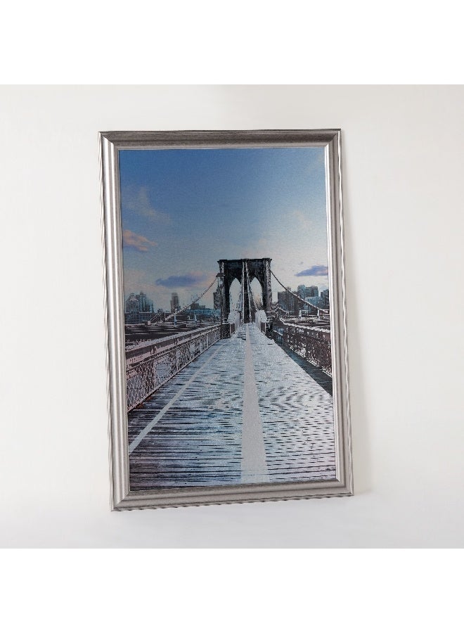 Home Box Vivid Bridge Aluminium Print Framed Picture 80 x 120 x 3 cm - Image 1