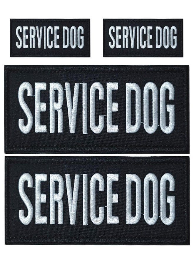 ZESION 4 Pcs Service Dog Patch, Tactical Vest Patch Removable Embroidered Hook and Loop for Dog Carrier, Harness, Collar - Image 1