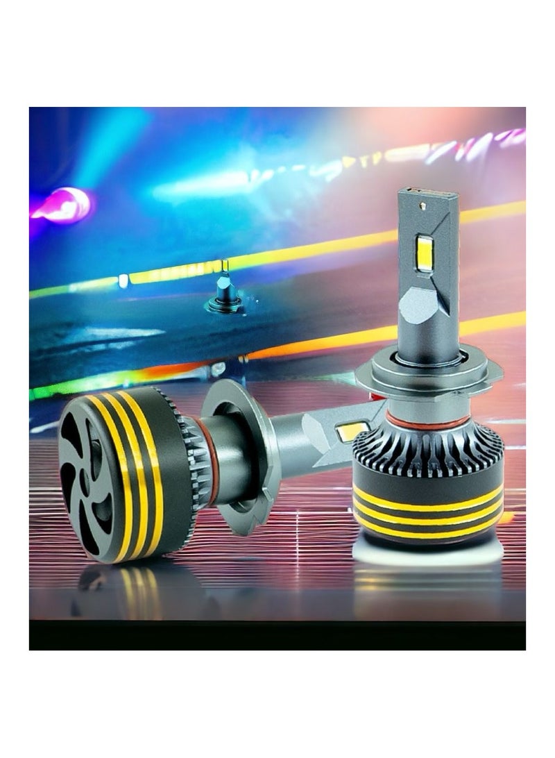 Loquat 2pcs S2 H8 H9 H11 LED Car Headlight Bulbs IP68 DC 9-36V 25W Luminous Flux 2500 Lumens 6000K Color Temperature 2pcs