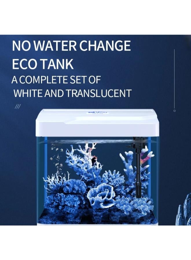 حوض أسماك 240 أبيض لؤلؤي - (24×17×28.5) - زجاج - Image 3