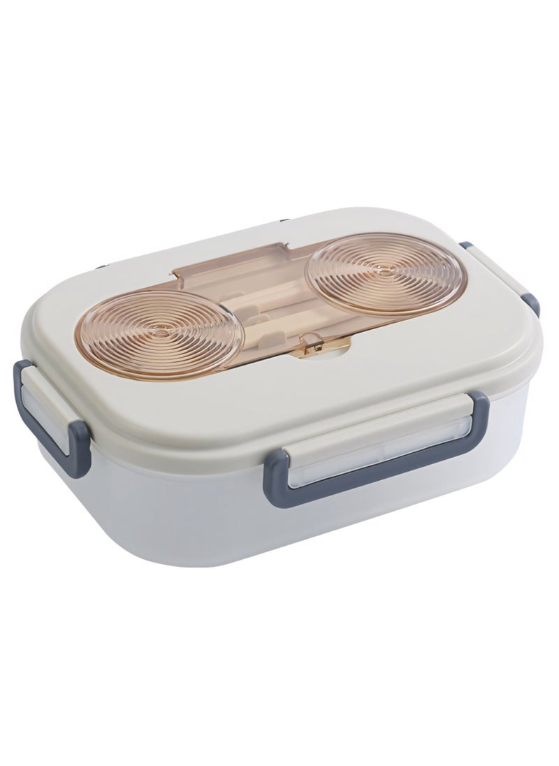 flâneur - Lunch Box with Cutlery and Transparent Lid, 1300ml - Durable Food Container, Leak-Proof Lunchbox, Perfect for School, Work, and Travel, with Convenient Cutlery Included - Image 1