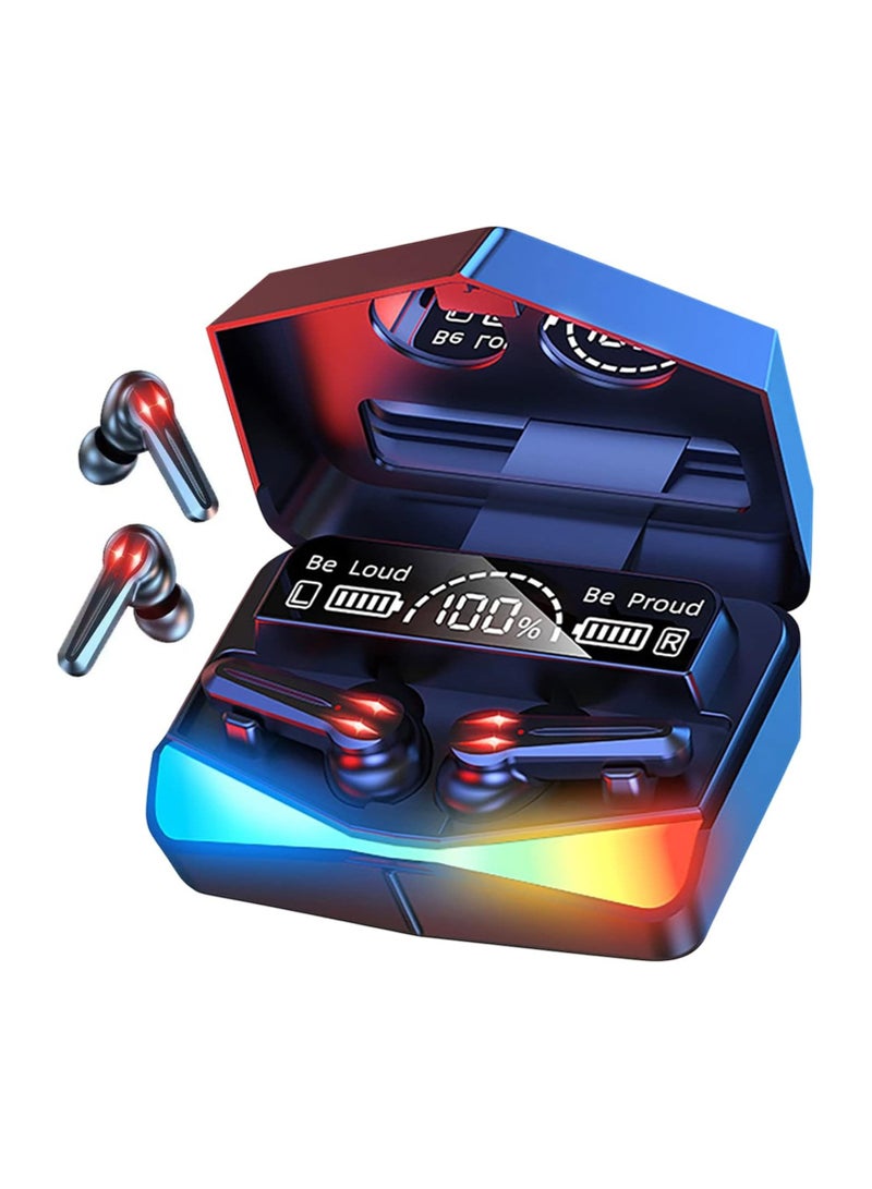 M28 Wireless Earbuds TWS Bluetooth 5.1 Gaming Monster Earphones | Touch Control Headphones Microphone Mirror Screen Mini LED Display - Excellent Sound Ensure Fast & Stable Connection Waterproof | AD  - Image 1