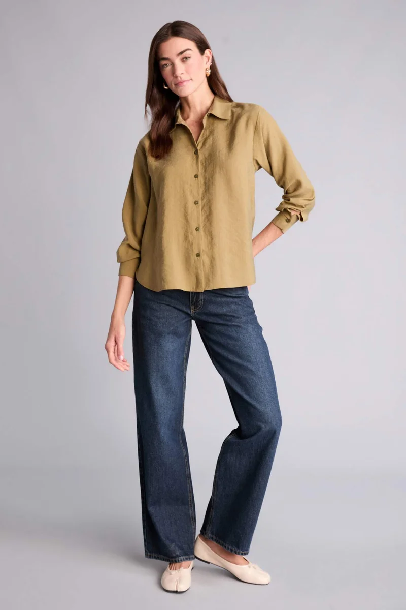 ديفاكتو Shirt Collar modal Long Sleeve Shirt