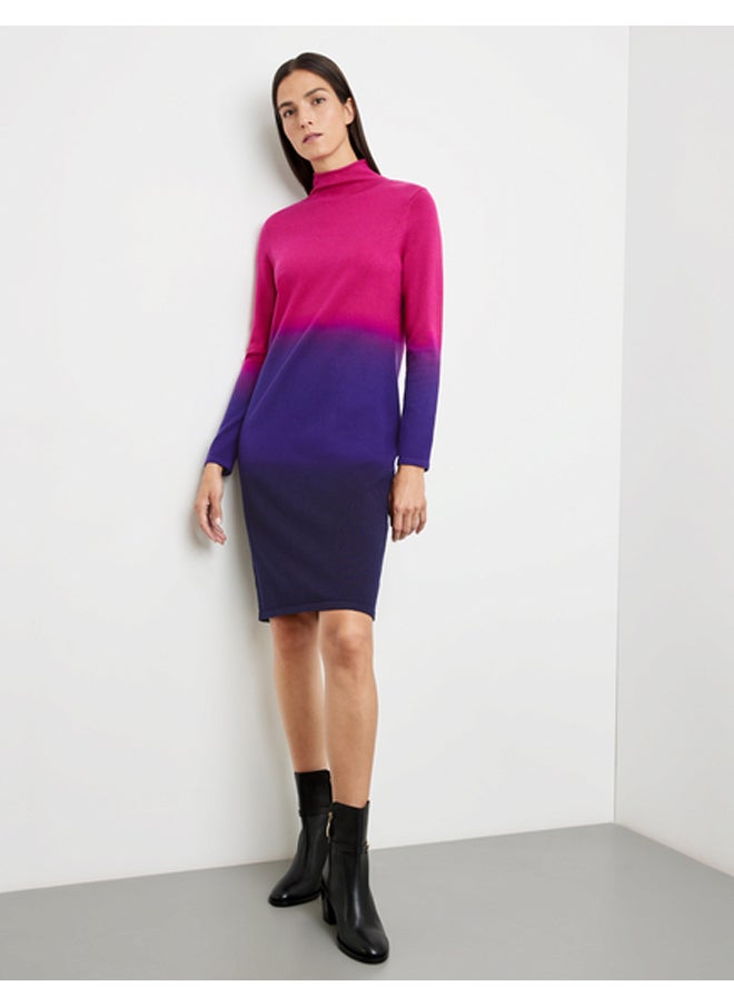 GERRY WEBER فستان محبوك بياقة مرتفعة وتدرج الألوان  - Image 2