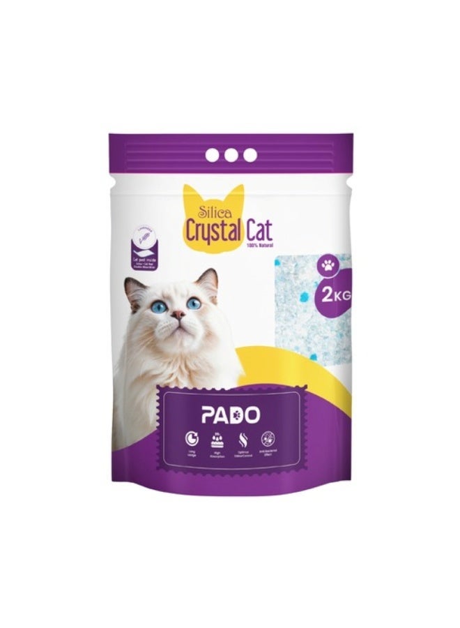 بادو رمل قطط كريستالي من بادو، ٢ كجم، مع وسادة داخلية - لافندر - Image 1
