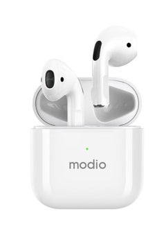 modio ME4 True Wireless Stereo (TWS) Bluetooth Earbuds with Charging Case – In-Ear Headset with HD Sound, Touch Controls, Noise Isolation, Built-in Mic & Bluetooth 5.3 – Lightweight, Compact Design Compatible with Android & iOS for Music, Calls & More  - Image 3
