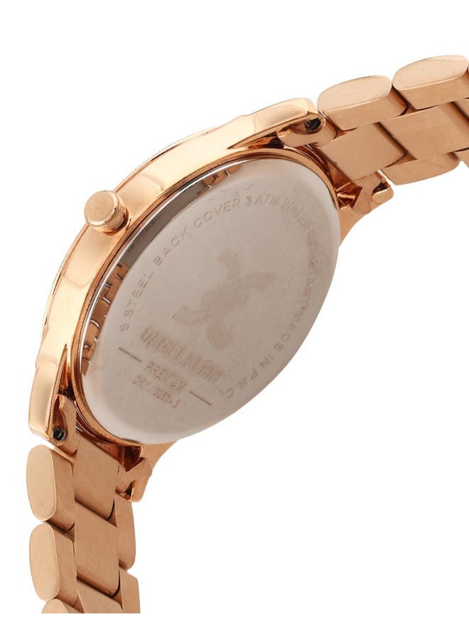 DANIEL KLEIN ساعة يد دائرية أنالوج من الفولاذ المقاوم للصدأ من دانييل كلاين للنساء بمينا سوداء DK.1.13250-6 - Image 5