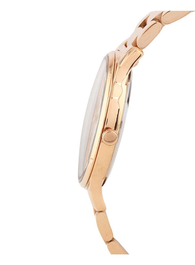 DANIEL KLEIN ساعة يد دائرية أنالوج من الفولاذ المقاوم للصدأ من دانييل كلاين للنساء بمينا سوداء DK.1.13250-6 - Image 4