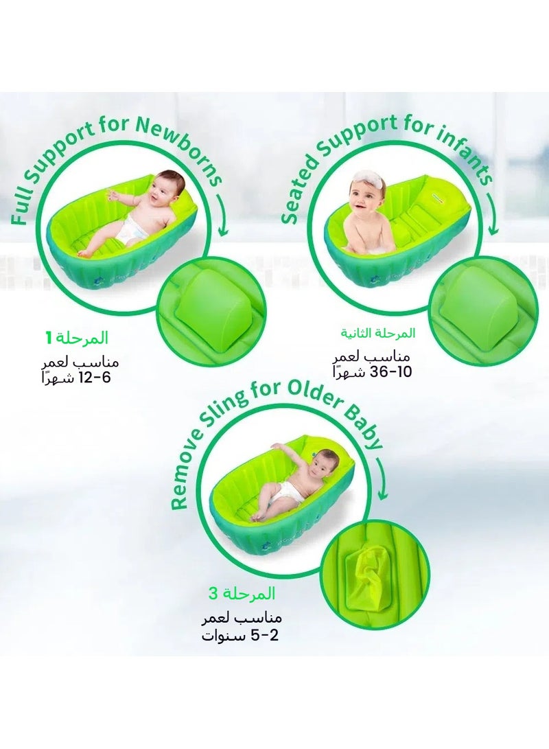 جنرال فتحية حوض الأطفال القابل للتضخيم والطي، حوض الاستحمام المحمول والمطاطي للأطفال الرضع.  - Image 2