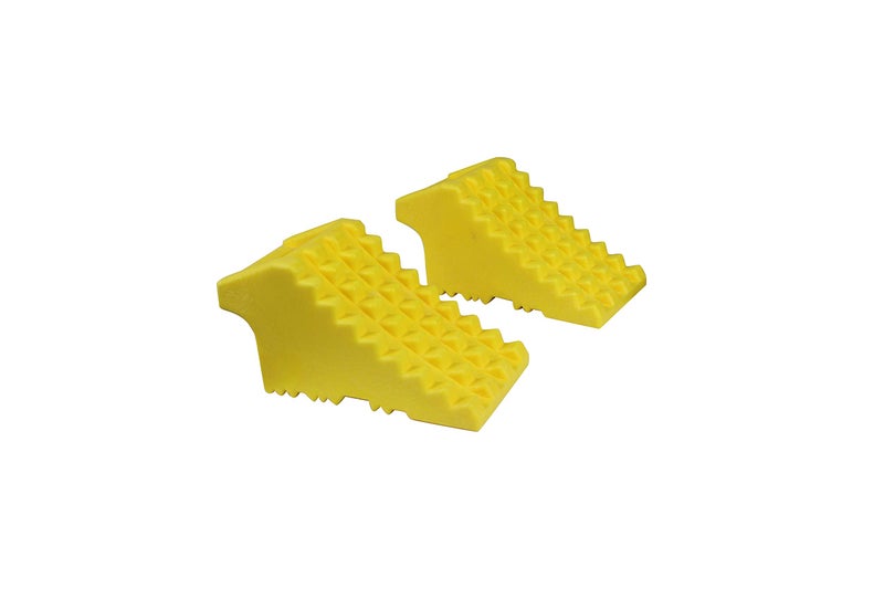 MAXXHAUL 50503 High Visibility Heavy Duty Poly Foam Wheel Chock 8 x 4 x 4 Pair