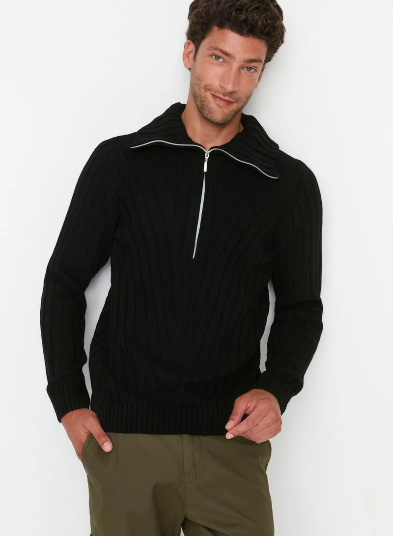 trendyol Half Zip Turtle Neck Sweater