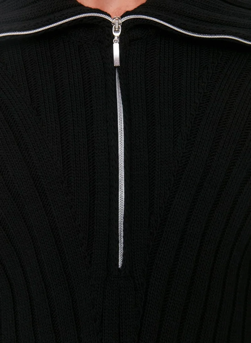 trendyol Half Zip Turtle Neck Sweater