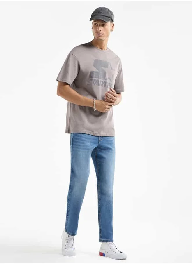 STARTER Starter Print T-shirt with Crew Neck and Short Sleeves