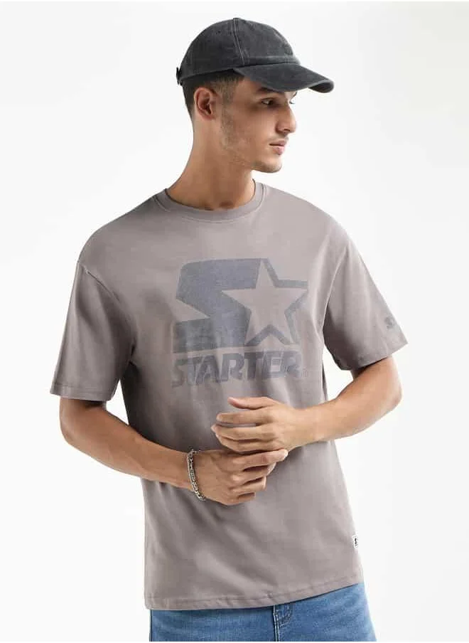 STARTER Starter Print T-shirt with Crew Neck and Short Sleeves