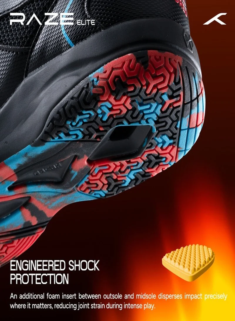 Hundred Black/Blue/Red HUNDRED Raze Elite Unisex Badminton Shoes  | Best Price UAE