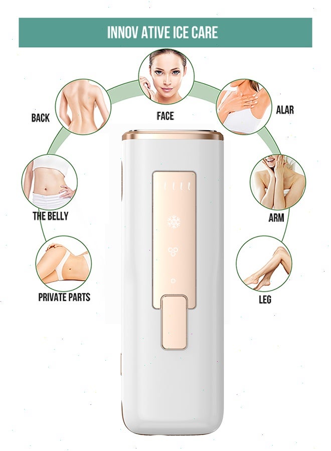 Laser Hair Removal, IPL Laser Hair Removal Device for Women & Men, Safe at-Home Nearly Painless 40°F Ice-Cooling Contact, Long-Lasting Result for Full Body & Face - Image 2