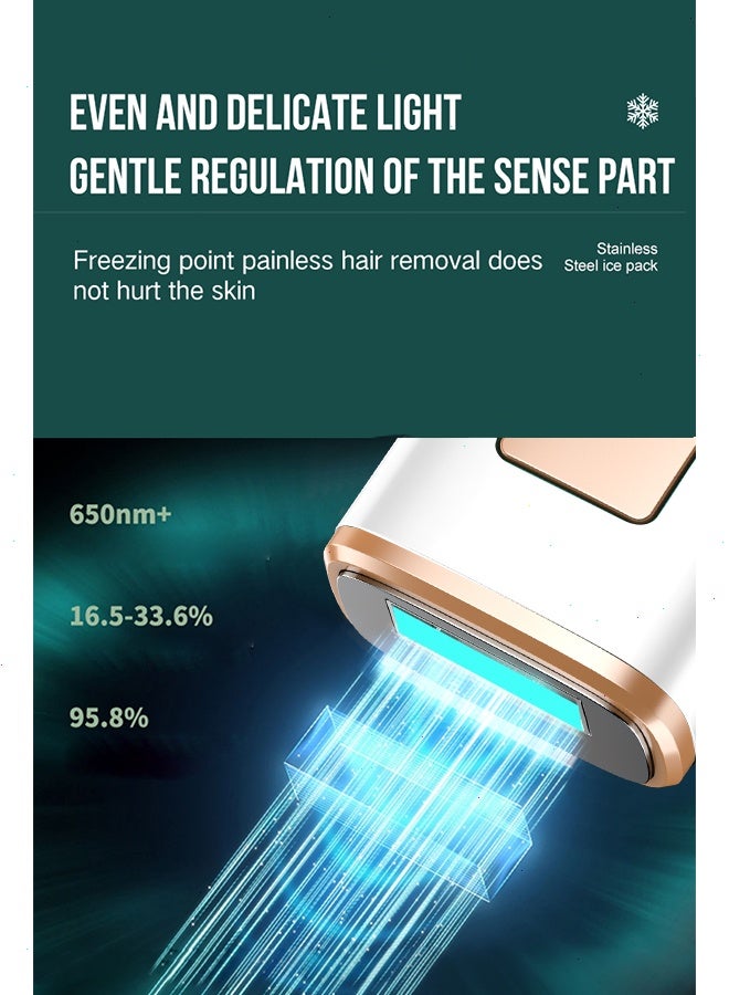 Laser Hair Removal, IPL Laser Hair Removal Device for Women & Men, Safe at-Home Nearly Painless 40°F Ice-Cooling Contact, Long-Lasting Result for Full Body & Face - Image 3