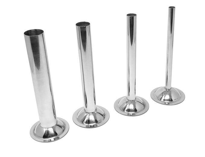 1012 STAINLESS STEEL SAUSAGE STUFFING TUBES FOR MEAT GRINDER SET OF 4