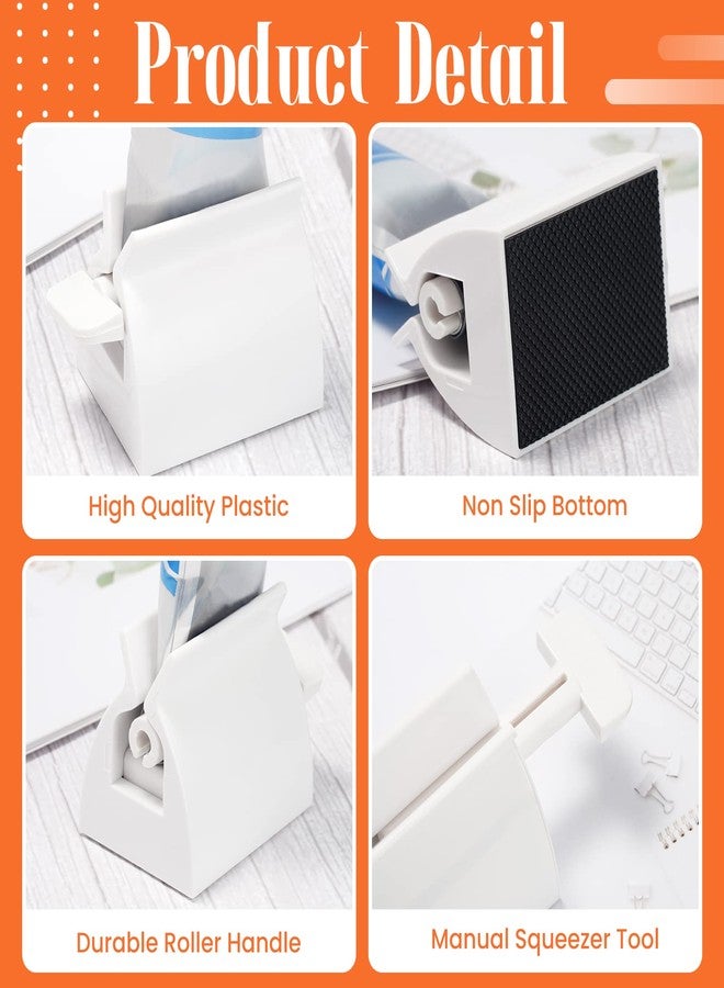 ISKYBOB Set of 2 Rolling Tube Toothpaste Squeezer Dispenser Toothpaste Seat Holder Stand - Image 3