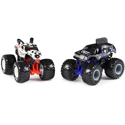 Monster Jam Official Monster Mutt Dalmatian Vs Mohawk Warrior DieCast Monster Trucks 164 Scale Kids Toys for Boys Ages 3 and up - Image 5