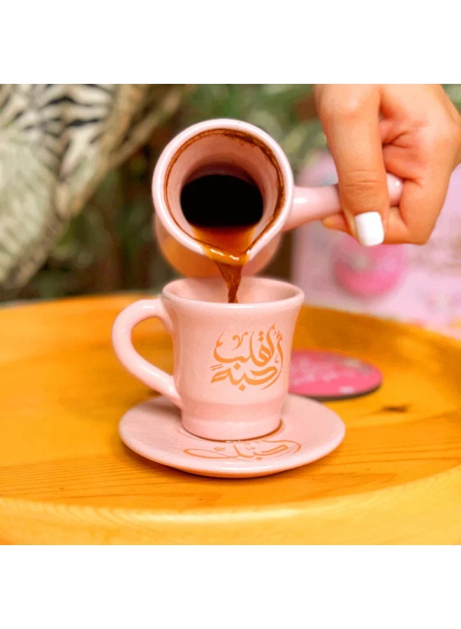 Handmade Beauty Romantic Gift Coffee Set – For a Heart I Love Pink Edition – Elegant Mug, Saucer, Spoon & Gift Box – Perfect Valentine’s Day, Anniversary, Birthday, or Just Because Gift for Her - Image 4