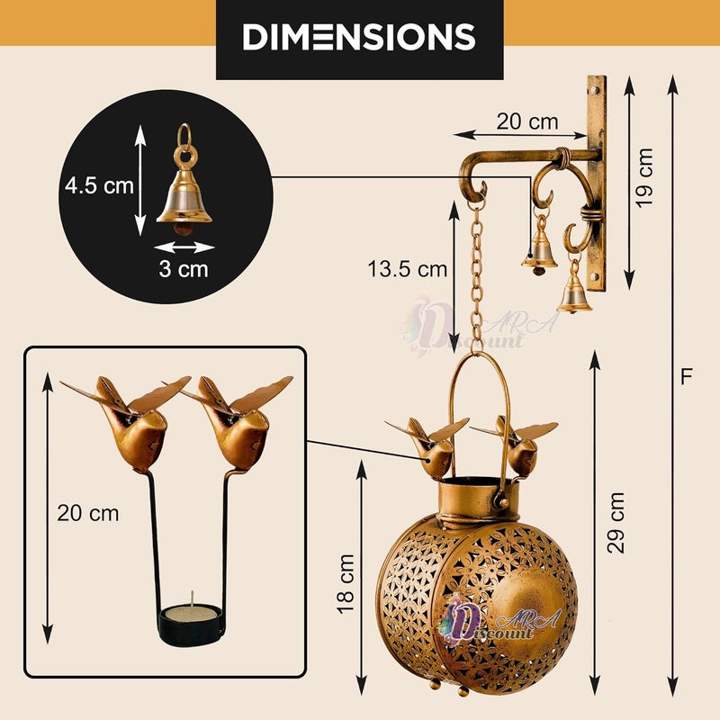 Discount ARA Bird Laltern for Home DecorDiwali Decoration Items for Home DecorWall Hanging Decorative ItemsAntique Wall Decoration Items I Festival Decoration Items - Image 2