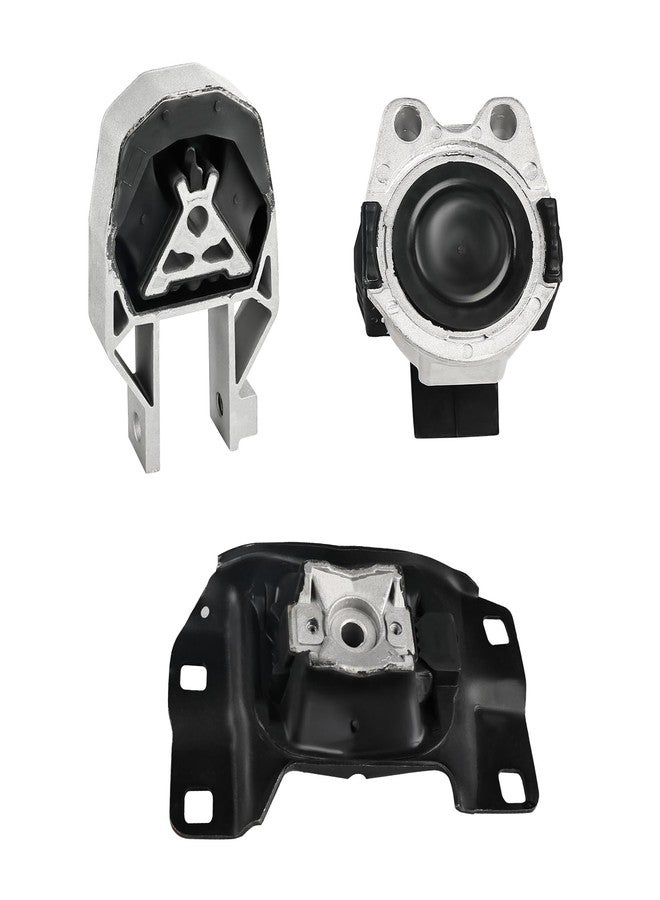 JDMON 3Pcs Engine Motor & Transmission Mount Kit Replacement for Ford Focus L4 2.0L 2012 2013 2014 2015 2016 2017 2018 Compatible with A5312, A5520, A5612, 3S4Z6038BA, 5S4Z6038AA, CV6Z6068A, AV6Z6068A - Image 1