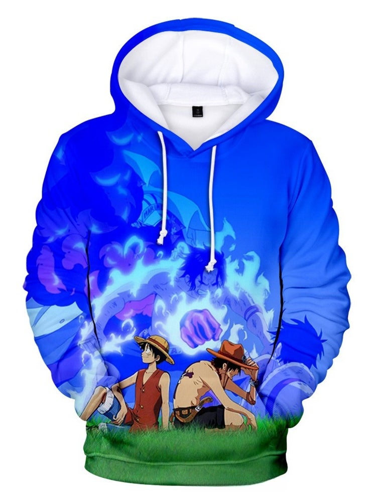 KUYING New One Piece Printed Loose Hooded Sweatshirt  - Image 1