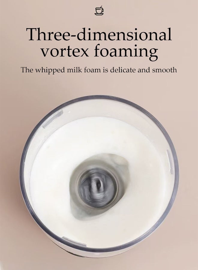 DUNISO خلاط حليب كهربائي محمول صغير بخار حليب أوتوماتيكي يعمل بصمت متعدد الوظائف لصنع رغوة الحليب الساخن والبارد مع داخل غير لاصق لتسخين الحليب للقهوة، الشوكولاتة الساخنة، الحليب، اللاتيه، الكابتشينو - Image 3