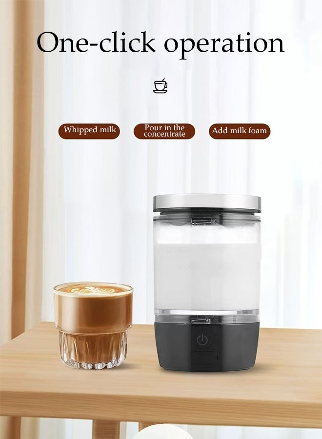 DUNISO خلاط حليب كهربائي محمول صغير بخار حليب أوتوماتيكي يعمل بصمت متعدد الوظائف لصنع رغوة الحليب الساخن والبارد مع داخل غير لاصق لتسخين الحليب للقهوة، الشوكولاتة الساخنة، الحليب، اللاتيه، الكابتشينو - Image 2