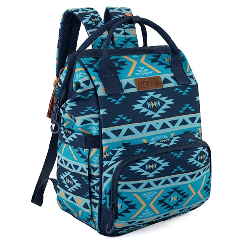 Wrangler Aztec Backpack Organized Daypack Travel Baby Bag with Stroller Strap and Side Bottle Pockets WG22049110NY - Image 1