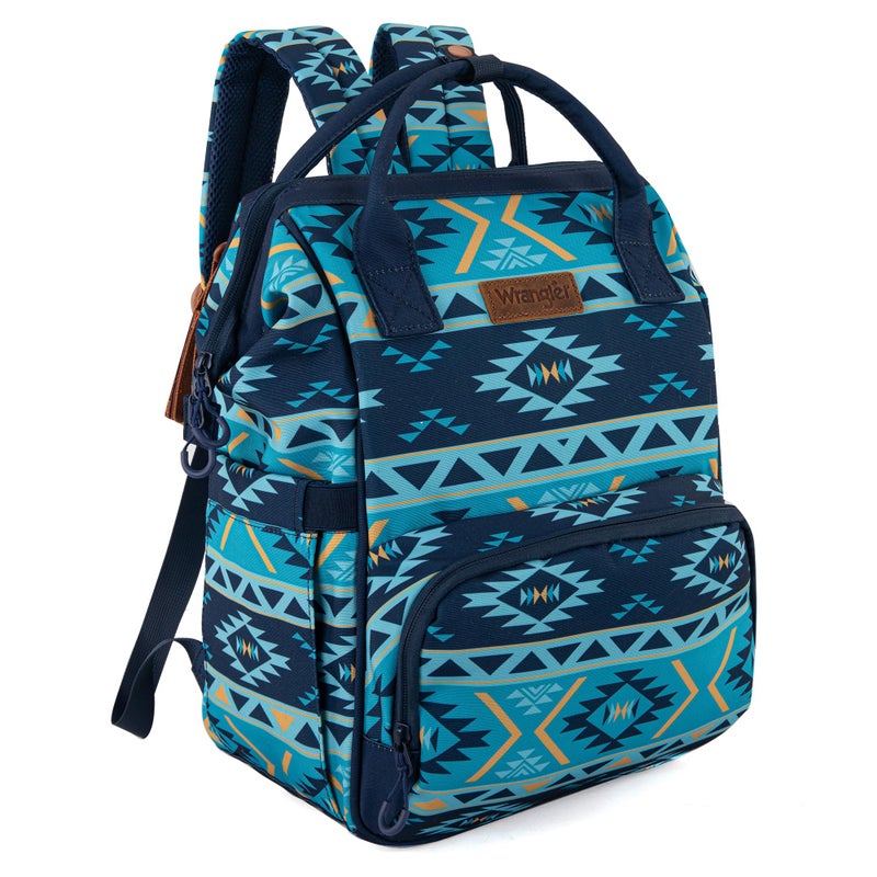 Wrangler Aztec Backpack Organized Daypack Travel Baby Bag with Stroller Strap and Side Bottle Pockets WG22049110NY - Image 2