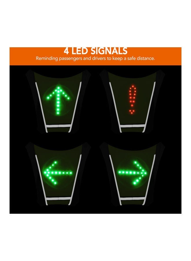 NIBEMINENT USB Rechargeable LED Bike Back Pack 33x26x3cm - Image 4