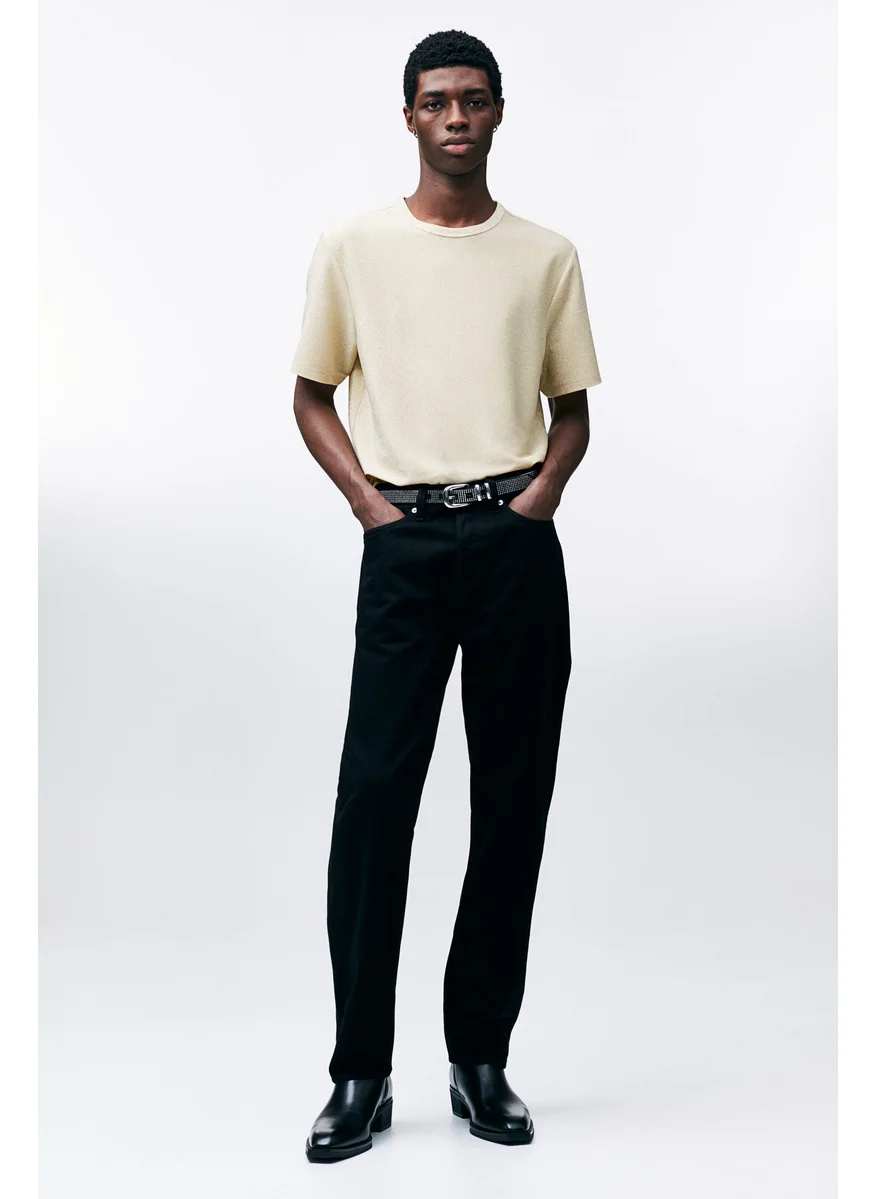 H&M Regular Fit Glittery T-Shirt