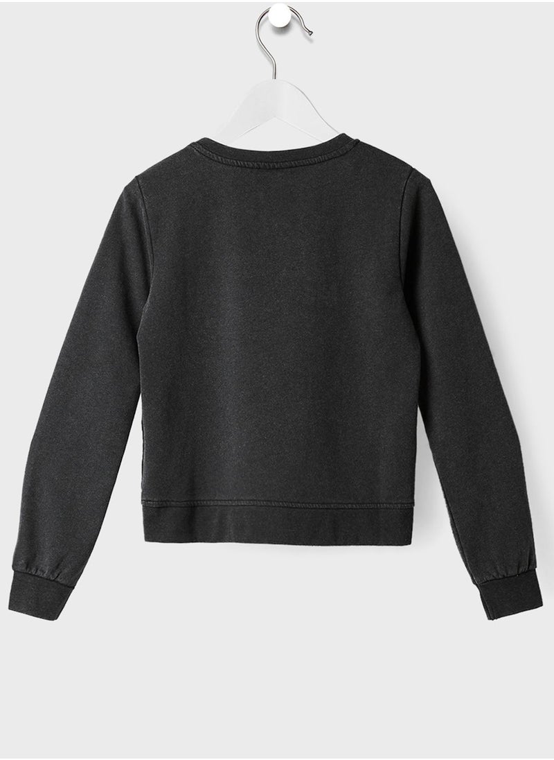 ONLY - Kids Konlucinda Life Graphic Print Sweatshirt - Image 1