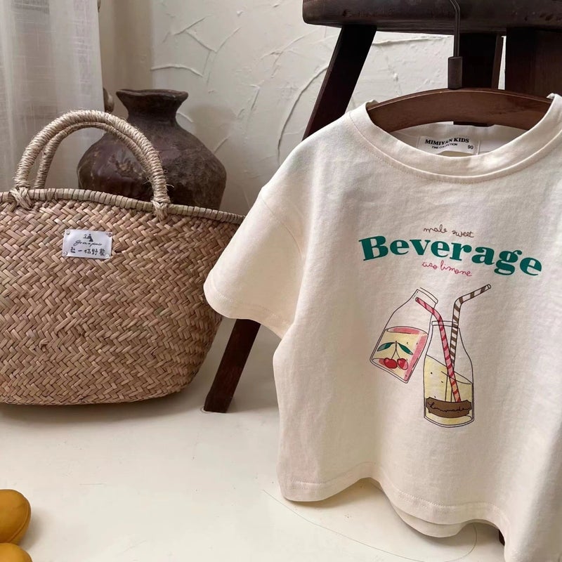 Korean Style Children'S T-Shirt For Boys And Girls Cartoon Printed Cotton Short Sleeve Mid-Children'S Western Style Loose Top T - Image 1
